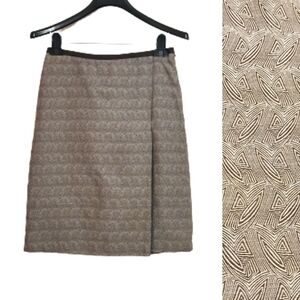 Banana Republic Brown Geometric Pencil Skirt Size 2
